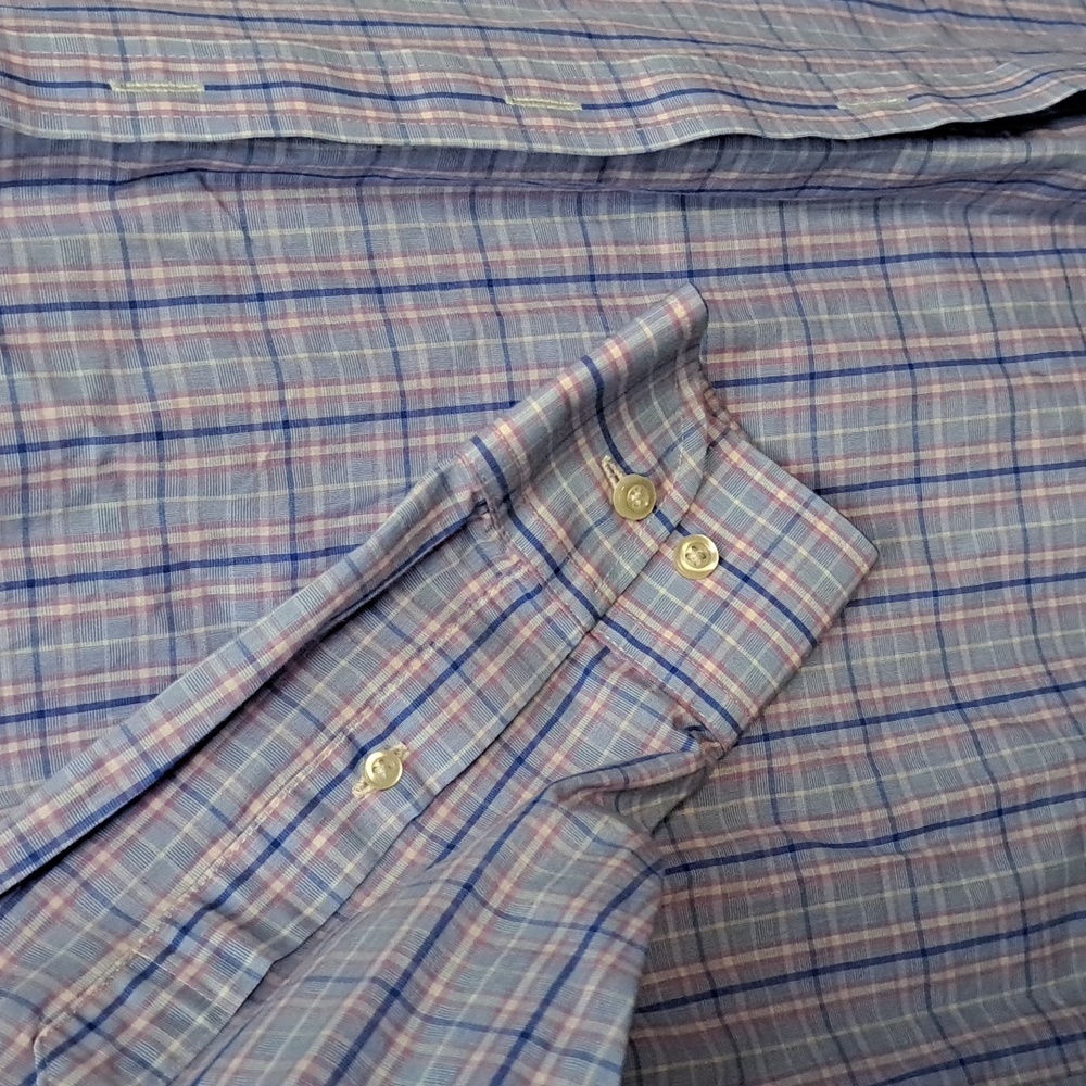 Nautica Blue and Stafford Purple Men's Button Down Dress Shirt Bundle - Picture 8 of 12